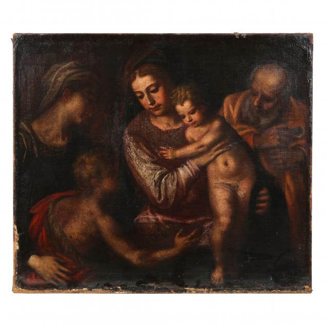 AN OLD MASTER PAINTING OF THE HOLY FAMILY