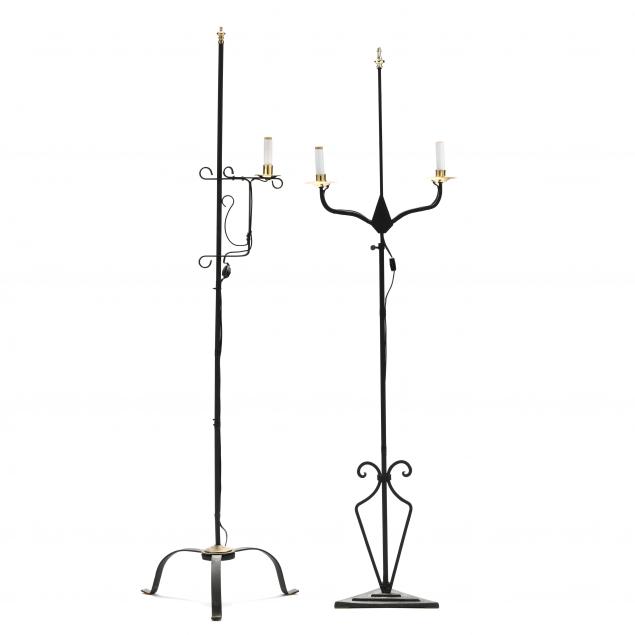 TWO 18TH CENTURY STYLE FLOOR LAMPS