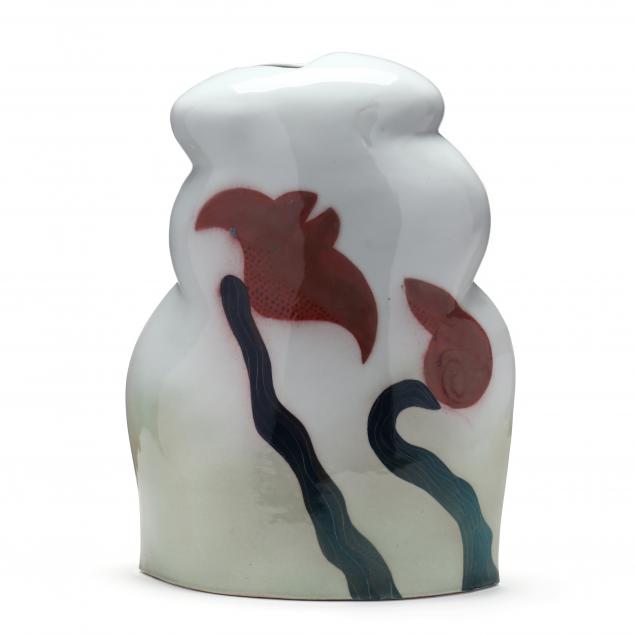 LARGE PORCELAIN VASE BY RICHARD