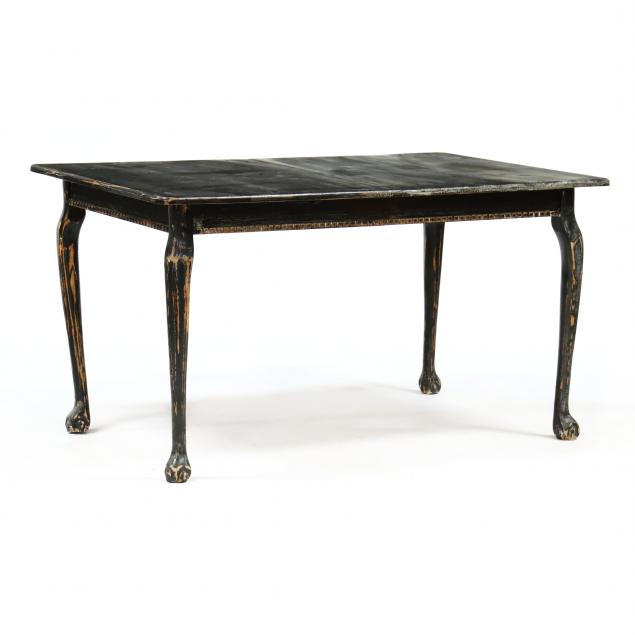 PAINTED OAK DINING TABLE Late 20th 348c97