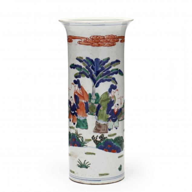 CHINESE FAMILLE VERTE CYLINDER 348cb2