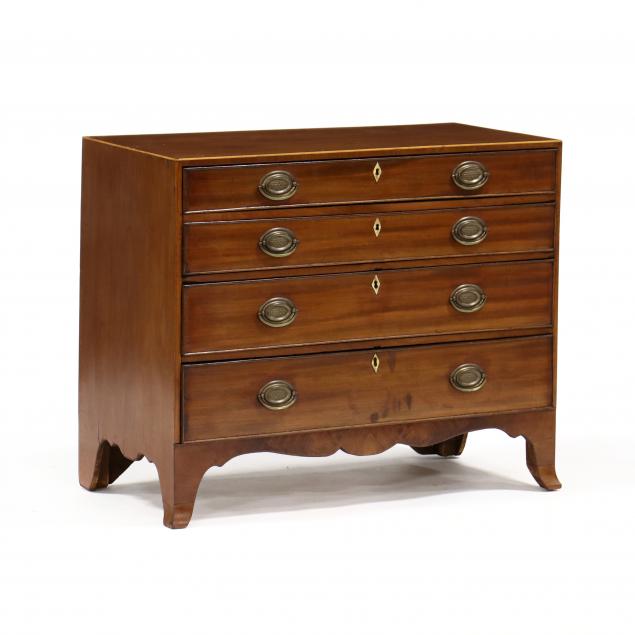 GEORGE III MAHOGANY DIMINUTIVE CHEST