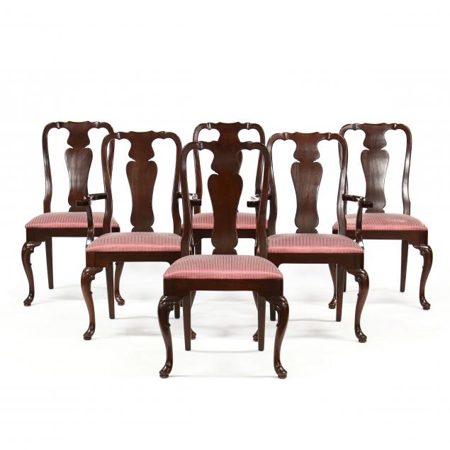 SET OF SIX QUEEN ANNE STYLE CHERRY 348cec