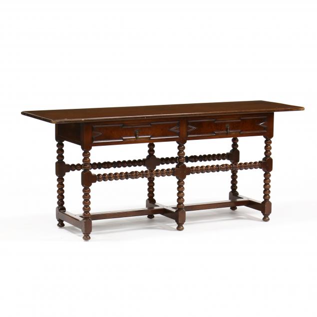 WILLIAM AND MARY STYLE WALNUT CONSOLE 348ce6