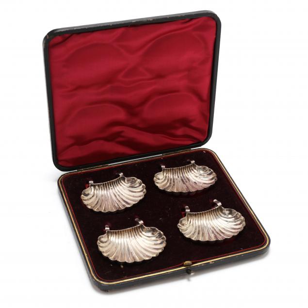 A CASED SET OF FOUR VICTORIAN SILVER 348d11