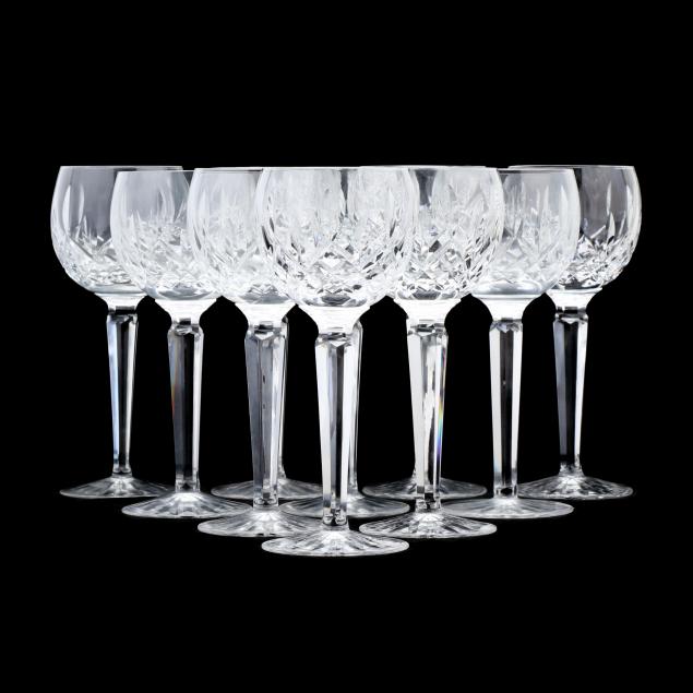 WATERFORD TEN LISMORE WINE GOBLETS 348d1c