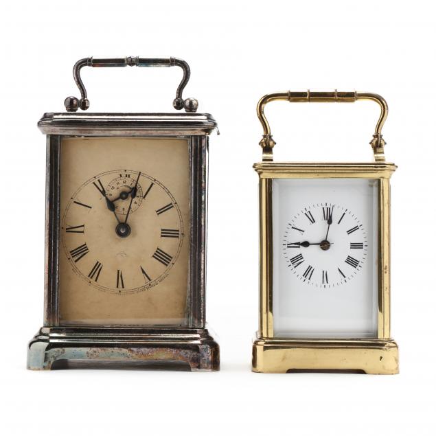 TWO VINTAGE CARRIAGE CLOCKS To