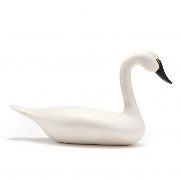 CHARLES JOBES SWAN DECOY Carved 34b46f