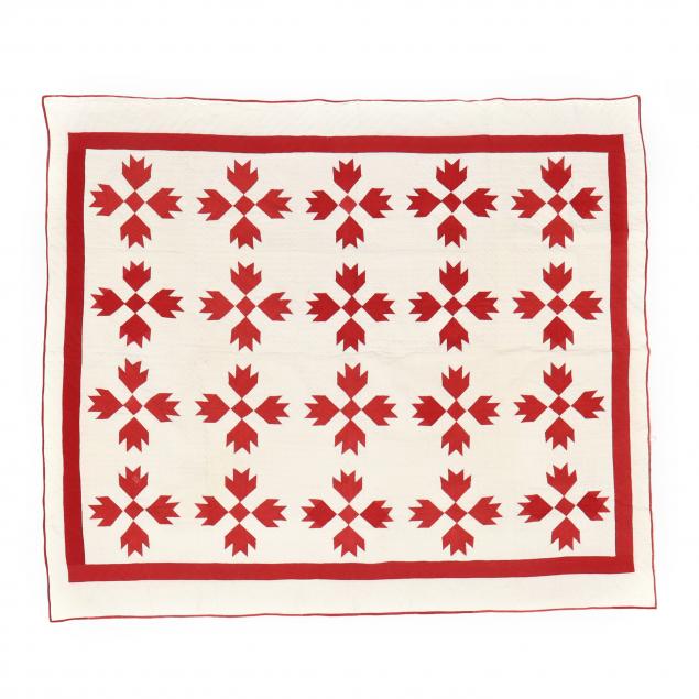 VINTAGE RED AND WHITE QUILT In 34b4b5