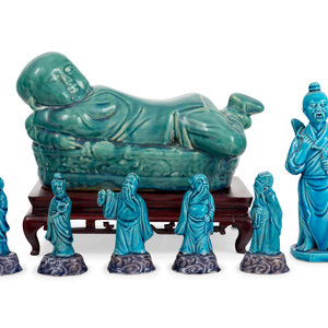 10 Chinese Turquoise Glazed Porcelain 34b510