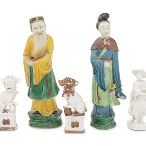 Five Chinese Porcelain Figures 20TH 34b516