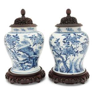 A Pair of Chinese Blue and White