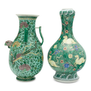 Two Chinese Famille Verte Porcelain 34b55d