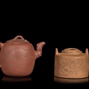 Two Chinese Yixing Zisha Pottery 34b585