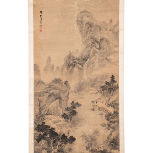 Pan Mengsong Chinese 19th Century Landscape ink 34b5ad