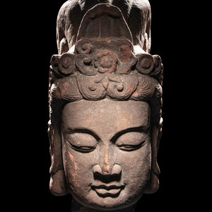A Chinese Carved Stone Head of 34b61e
