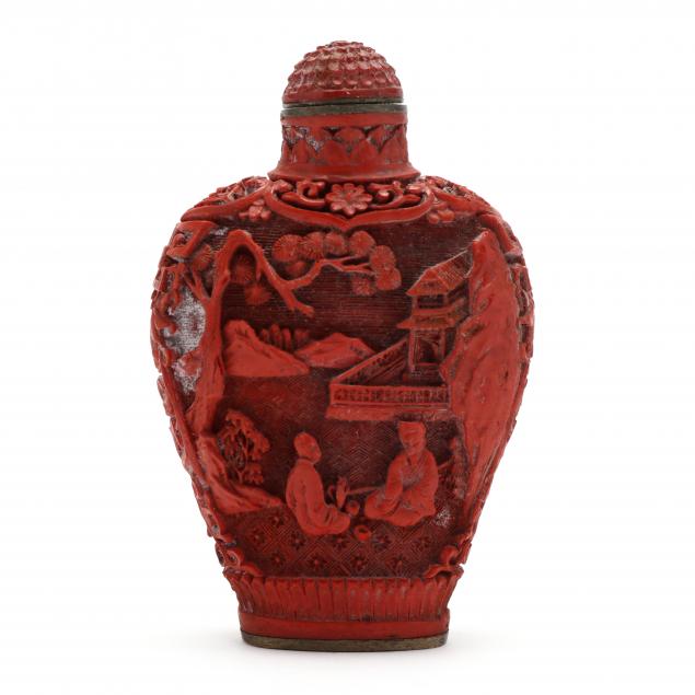 A CHINESE CINNABAR CARVED RED LACQUER 34b62d