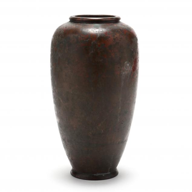 AN ASIAN BRONZE VASE  A developed