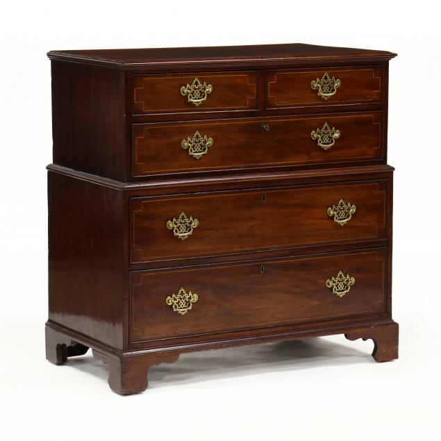 GEORGE III INLAID MAHOGANY DIMINUTIVE