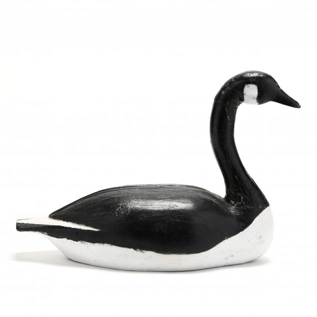 SLAT-BACK CANADA GOOSE DECOY Carved