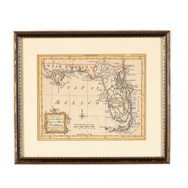 MID 18TH CENTURY MAP OF FLORIDA 34b6ef