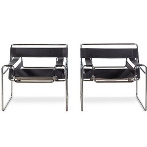 A Pair of Italian Chrome and Faux