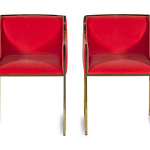 A Pair of Contemporary Velvet Upholstered 34b705