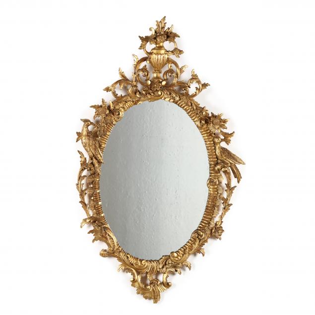 ROCOCO STYLE CARVED AND GILT MIRROR 34b750