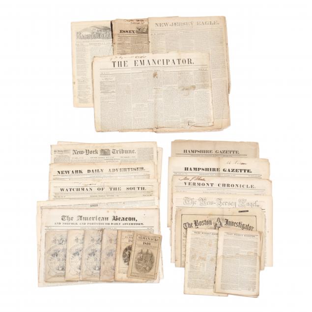 COLLECTION OF 19TH CENTURY NEWSPAPERS 34b775