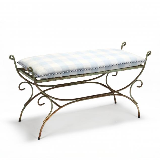 PAINTED IRON WINDOW BENCH Late 34b7a1