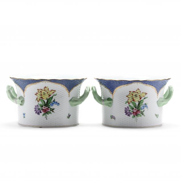 A MATCHED PAIR OF HEREND PORCELAIN