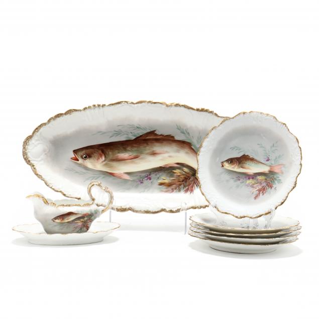 A FRENCH LIMOGES PORCELAIN FISH