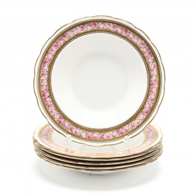 SIX ELEGANT SOUP PLATES RETAILED