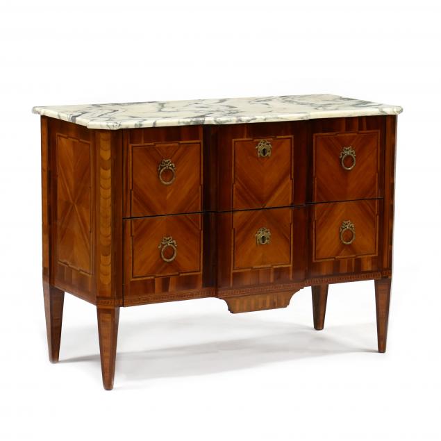 ITALIAN MARBLE TOP AND INLAID BLOCK