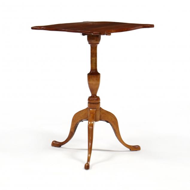 FEDERAL MAPLE TILT TOP CANDLE STAND