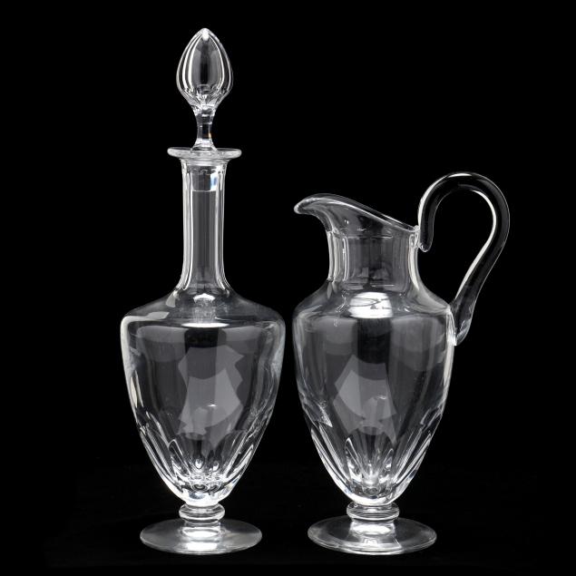 BACCARAT CRYSTAL EWER AND DECANTER 34b8d1