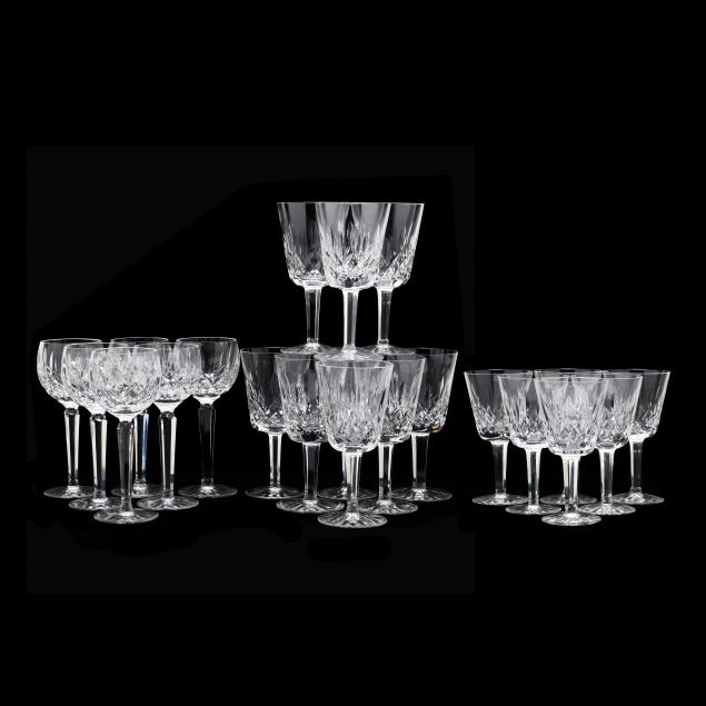 (21) PIECES OF WATERFORD LISMORE CRYSTAL