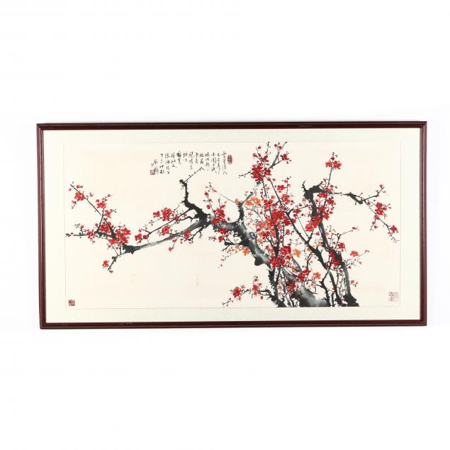 A CHINESE PAINTING OF PLUM BLOSSOMS 34b91f