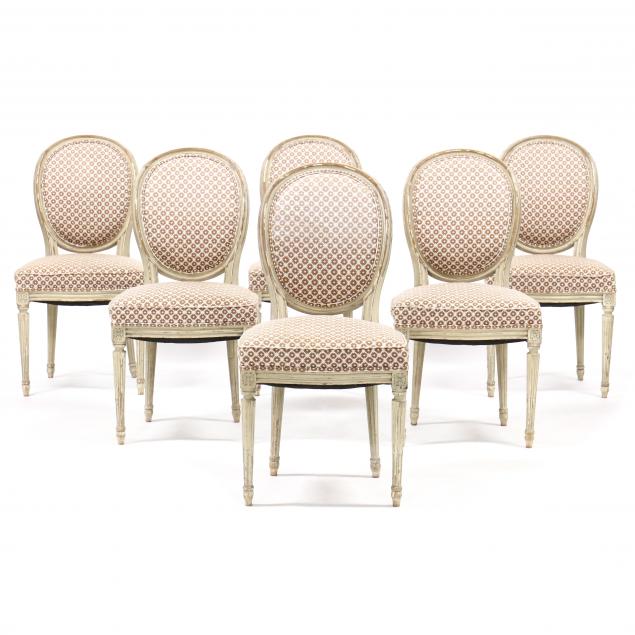 LOUIS XVI STYLE SET OF SIX DINING 34b948