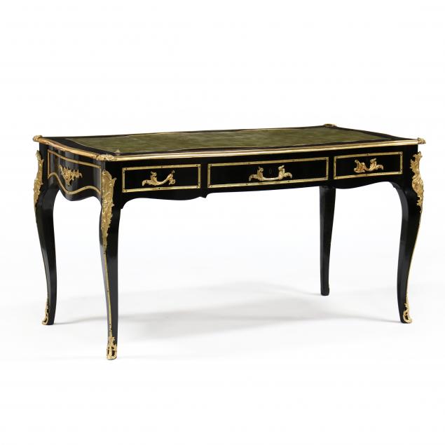 LOUIS XV STYLE EBONIZED AND ORMOLU