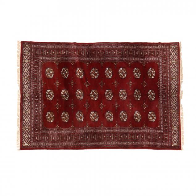 PAK TURKOMAN RUG Maroon field with 34b98b