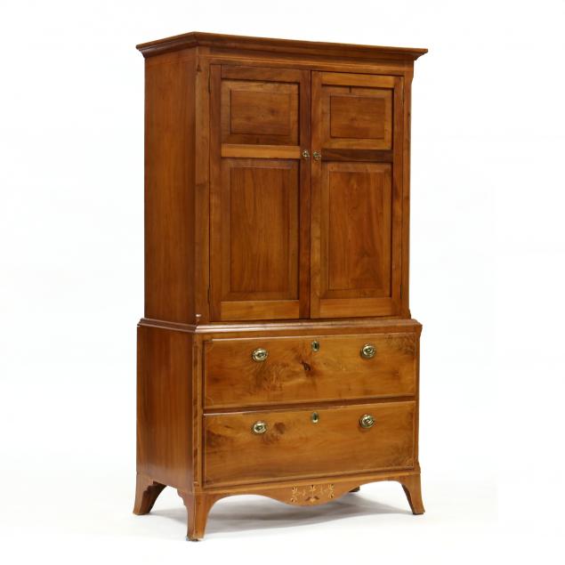 SOUTHERN WALNUT INLAID LINEN PRESS