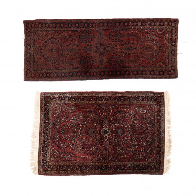 TWO SAROUK AREA RUGS The first 34b9ef