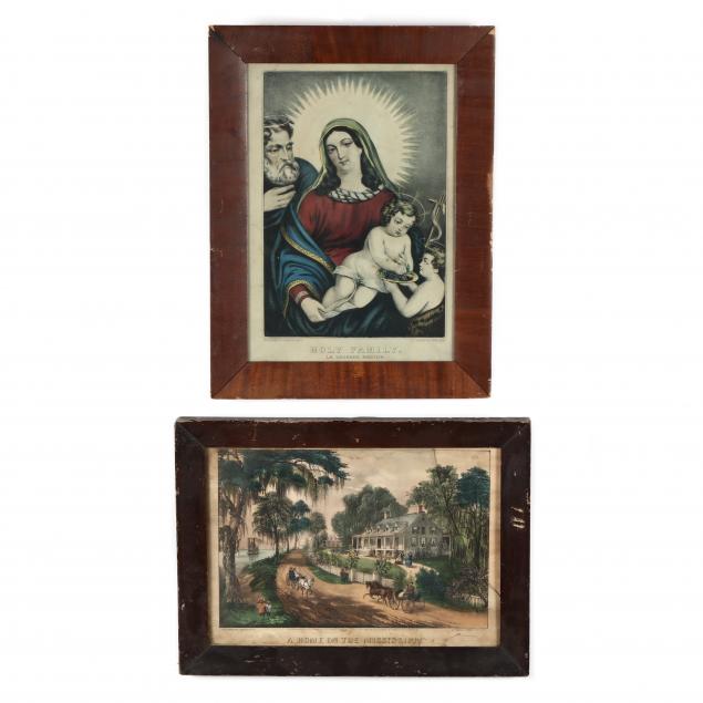 TWO CURRIER AND IVES PRINTS Each 34ba1f