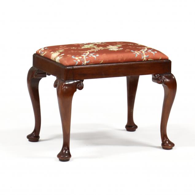 QUEEN ANNE STYLE MAHOGANY STOOL 34ba67
