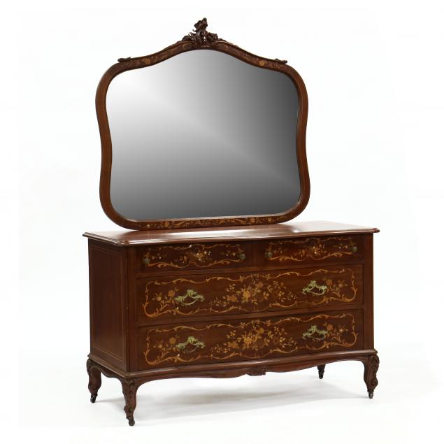 BELLE EPOQUE INLAID MAHOGANY CHEST OF