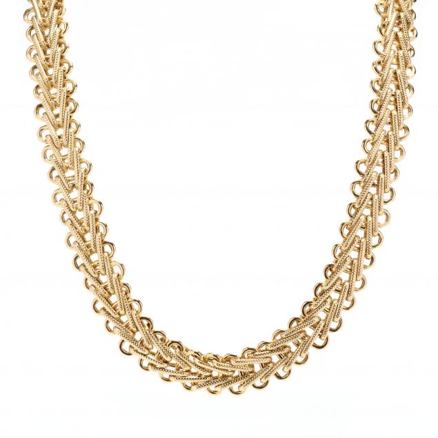 14KT GOLD WOVEN NECKLACE Necklace