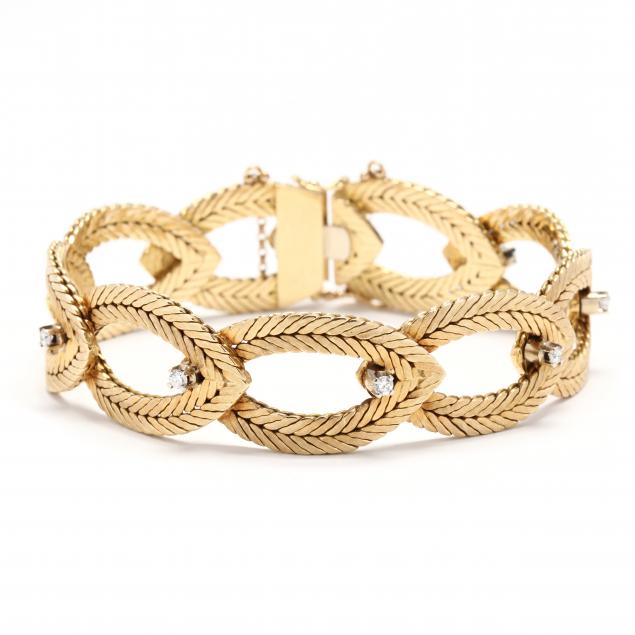 18KT GOLD AND DIAMOND BRACELET