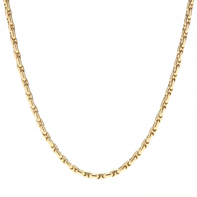 18KT GOLD FANCY CHAIN NECKLACE  34bb33