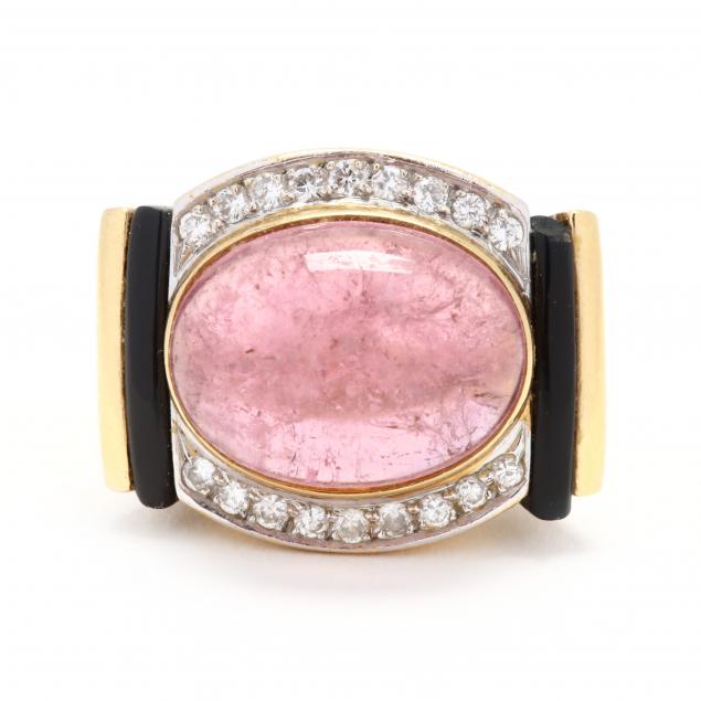 18KT GOLD PINK TOURMALINE AND 34bb41